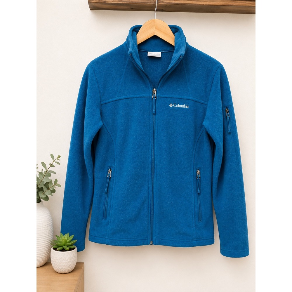 Columbia Womens Fast Trek II Full Zip Fleece Jacket Blue EL6081 Size M